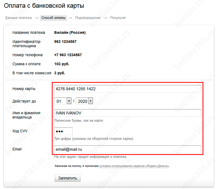 Как пополнить счет Билайн: через интернет, USSD-командой, СМС