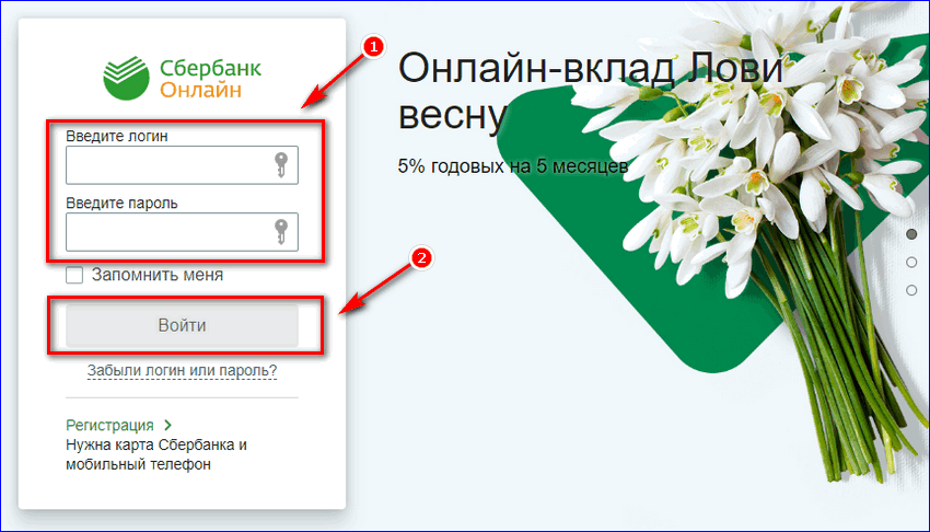 Вход в сбербанк онлайн